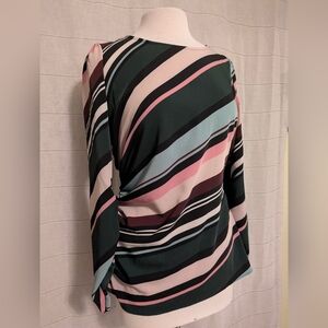 Vince Camuto Side Ruched Windsor Diagonal Stripe Top 8